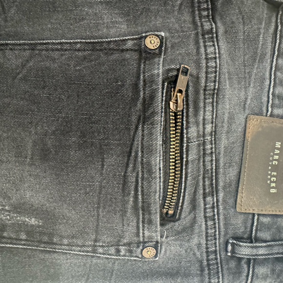 Men’s Black Distressed Marc Ecko Jeans Cut & Sew - Picture 7 of 13